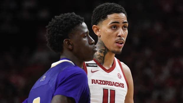 Razorbacks Jalen Graham against Alcorn State on Monday night