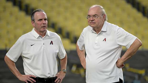 Ken Kendrick and Derrick Hall at Dodger Stadium October 6th, 2023