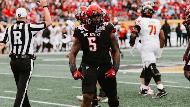 Former NC State defensive tackle C.J. Clark against Maryland