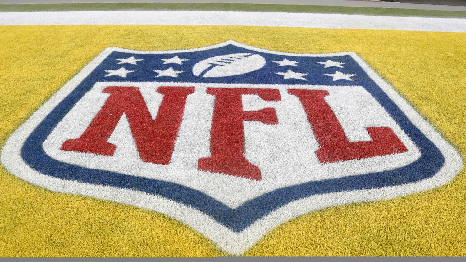 NFL logo on the field