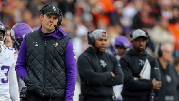 Dec 16, 2023; Cincinnati, Ohio, USA; Minnesota Vikings head coach Kevin O'Connell during the second half against the Cincinnati Bengals at Paycor Stadium.