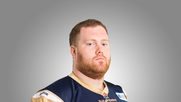 Jun 26, 2014; Winnipeg Blue Bombers offensive lineman Patrick Neufeld poses for a photo. Mandatory Credit: USA TODAY Sports  