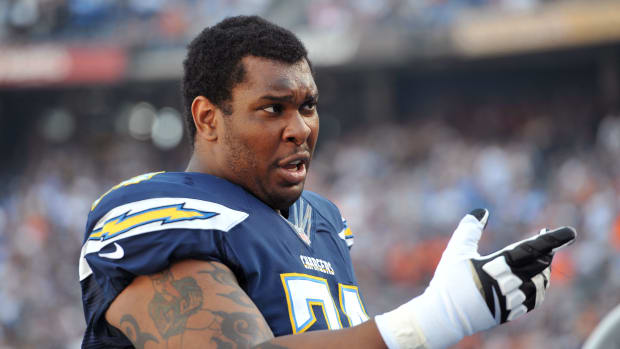 Franklin during the Chargers' 17-3 loss to the Broncos on Dec. 6, 2015.