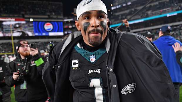 Jalen Hurts after the Eagles beat the New York Giants in Week 16