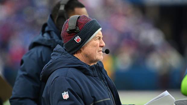 Patriots' head coach Bill Belichick in Buffalo