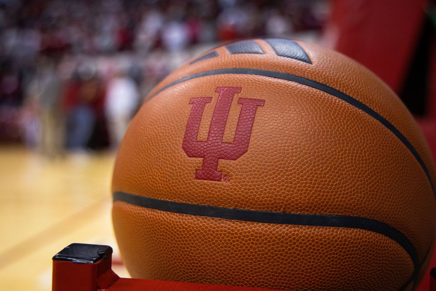 Dec 29, 2023; Bloomington, Indiana, USA; A view of a Indiana Hoosiers basketball before a game against the Kennesaw State Owls at Simon Skjodt Assembly Hall