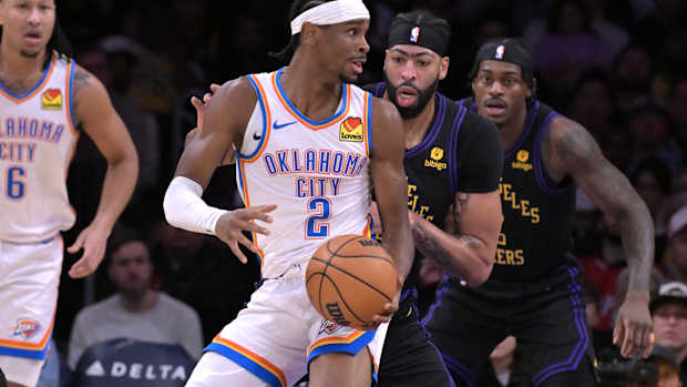Shai Gilgeous-Alexander, OKC Thunder, Anthony Davis, Los Angeles Lakers