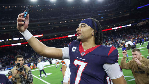 Stroud after the Texans' 45-14 win over the Browns in an AFC wild card game on Jan. 13, 2024.