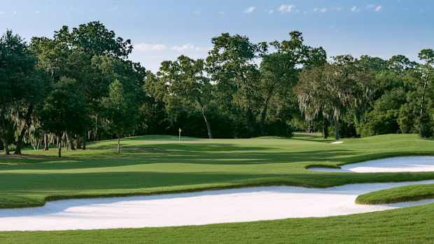  1st hole at Champions Golf Club's Cypress Creek course