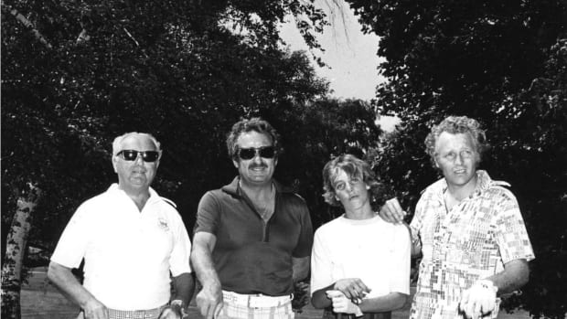 Kelly Knievel and his dad Evel (right) formed a bond through golf.