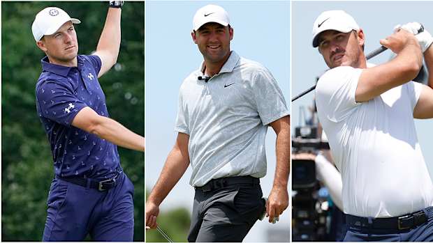 Jordan Spieth, Scottie Scheffler and Brooks Koepka