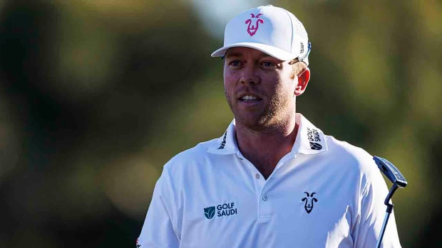 Talor Gooch is pictured at the 2023 LIV Golf Adelaide event.