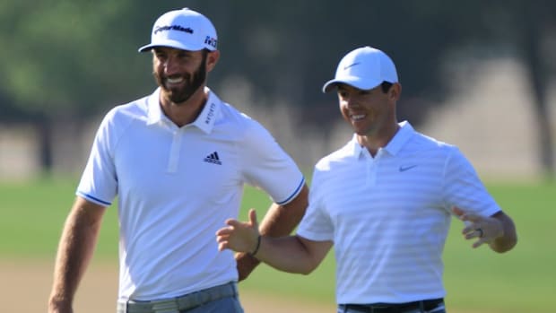 Dustin Johnson (USA) and, Rory McIlroy (NIR) - Abu Dhabi HSBC CH 2018 - PI-180118-0463.jpg