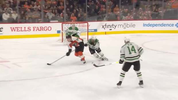 Screenshot from video of Owen Tippett’s spinning goal