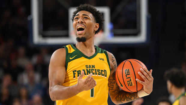 San Francisco Dons: USF Dons vs. Gonzaga from January 25, 2024.