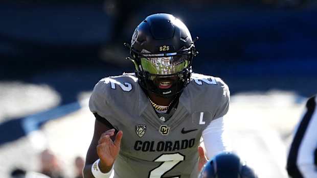 Sanders during Colorado's 34-31 loss to No. 23 Arizona on Nov. 11, 2023.