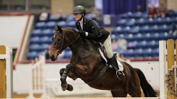 TCU Equestrian versus Delaware State at the Fort Worth Stock Show and Rodeo.