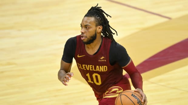 Garland during the Cavaliers' 103-95 victory over the Trail Blazers on Nov. 30, 2023.