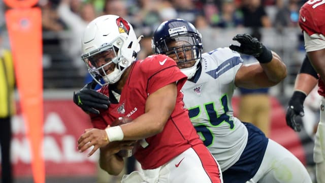 Linebacker Bobby Wagner wraps up quarterback Kyler Murray during the Seahawks Week 4 win over the Cardinals.