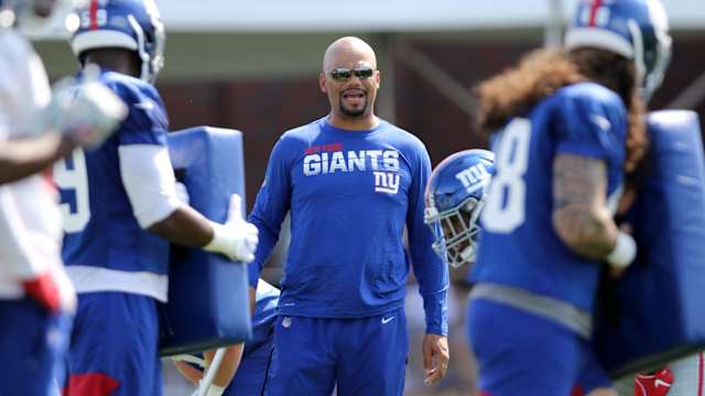 Giants Special Teams Coordinator, Thomas McGaughey, is shown at practice, Thursday, July 25, 2019 Giants Football