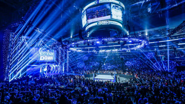 WWE SmackDown live on a Friday night in front of a packed house.