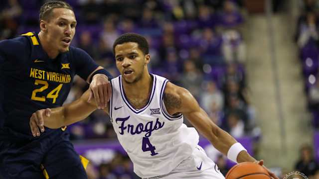 Jameer Nelson Jr driving in TCU vs. West Virginia