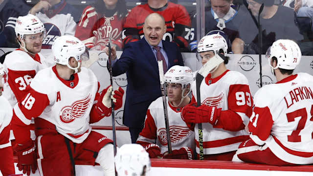Detroit Red Wings coach Derek Lalonde.