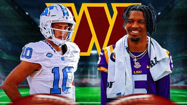 North Carolina quarterback Drake Maye and LSU quarterback Jayden Daniels.