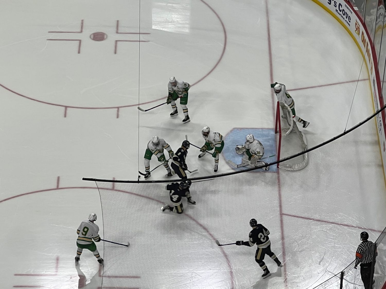 Edina and Chanhassen in action during the first period of the Class 2A state championship game on Saturday, March 9, 2024, at Xcel Energy Center in St. Paul, Minn.