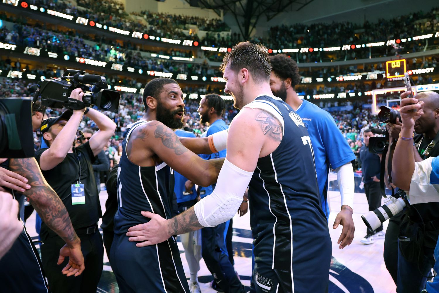Luka Doncic and Kyrie Irving