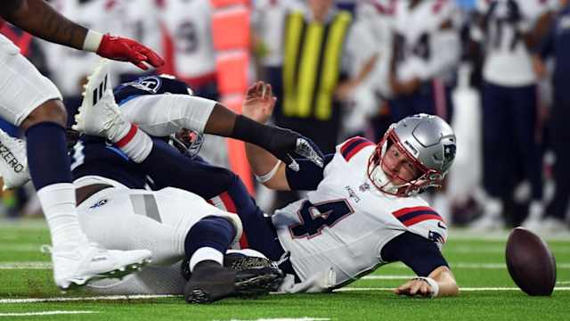 Patriots - Zappe Titans Fumble