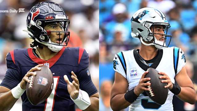 Houston Texans quarterback C.J. Stroud and Carolina Panthers quarterback Bryce Young.