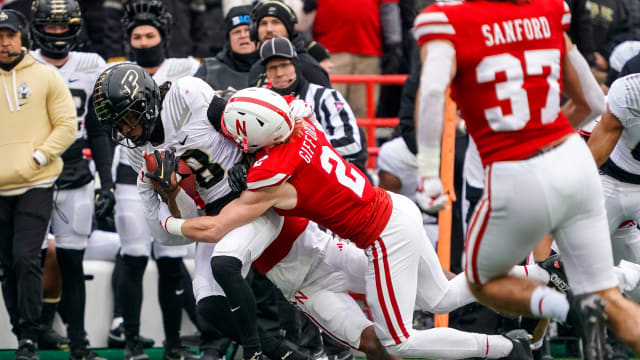 NU vs. Purdue 2023 - Isaac Gifford tackles TJ Sheffield