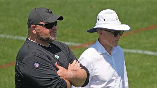 Joe Douglas (l) and Woody Johnson (r)
