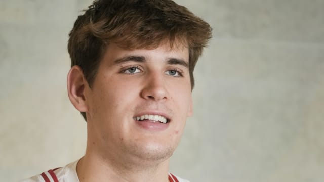 Wisconsin freshman forward Gus Yalden (34) seen during media day Wednesday, Oct. 4, 2023, at the Kohl Center in Madison, Wis. Ebony Cox / Milwaukee Journal Sentinel