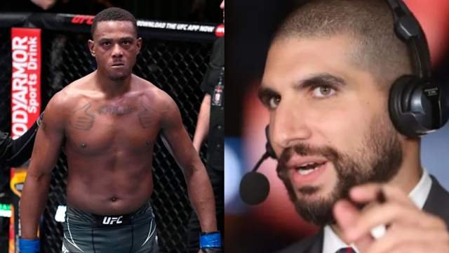 Ex-UFC light heavyweight champion Jamahal Hill and MMA journalist Ariel Helwani.