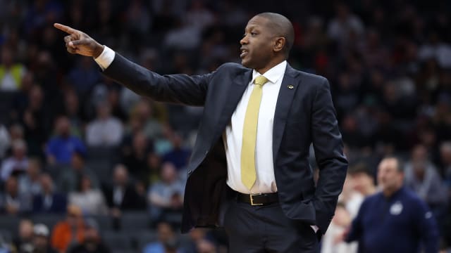 Mar 16, 2023; Sacramento, CA, USA; Missouri Tigers head coach Dennis Gates watches game action against the Utah State Aggies during the second half at Golden 1 Center.