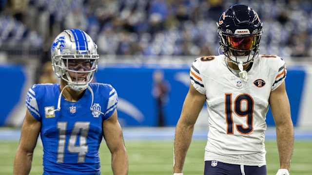 Detroit Lions Amon-Ra St. Brown and Chicago Bears Equanimeous St. Brown.