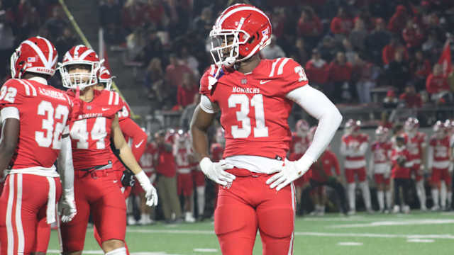 Mater Dei EDGE Nasir Wyatt vs. Sierra Canyon on November 17, 2023.