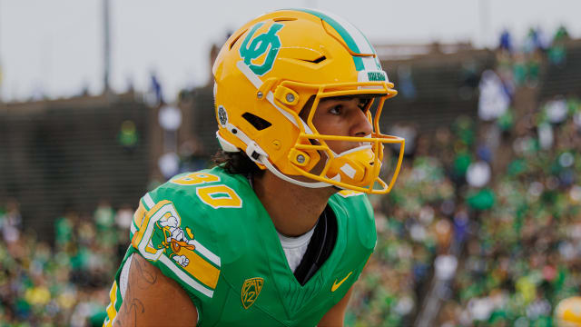 Oregon Ducks wide receiver Ashton Cozart before a game against Washington State.