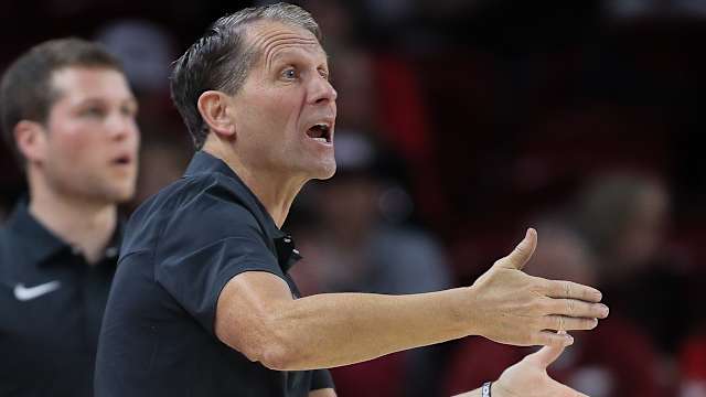 Razorbacks coach Eric Musselman against Furman on Monday night