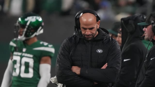 Jets' head coach Robert Saleh during a 13-8 loss to Atlanta