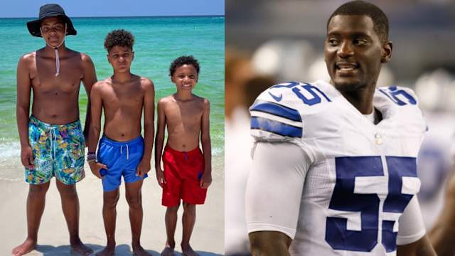 Ma'kai (12), Jordyn (11) and Maximus (8) and Dad, reinstated former NFL and Dallas Cowboys standout Rolando McClain