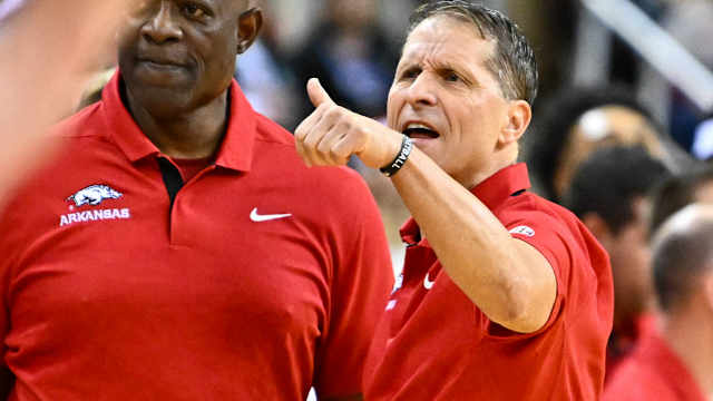 Razorbacks coach Eric Musselman against Lipsomb on Saturday night