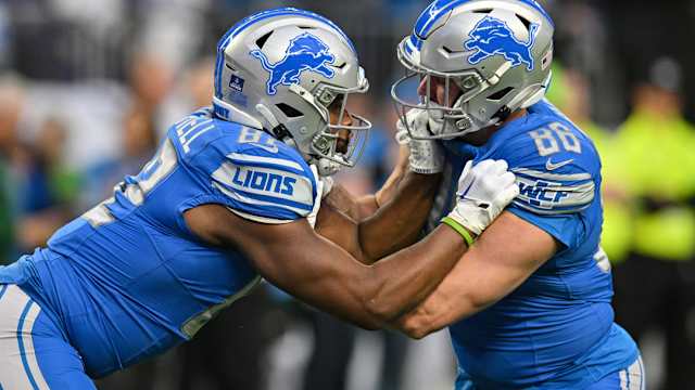 Detroit Lions tight end Anthony Firkser