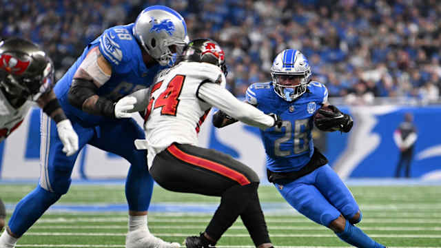 Detroit Lions running back Jahmyr Gibbs.