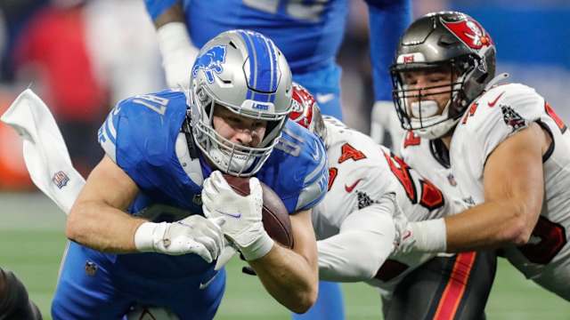 Detroit Lions tight end Sam LaPorta.