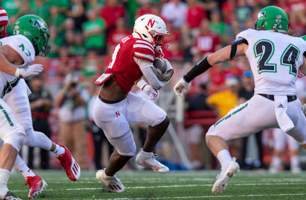 Ajay Allen short run 2022 Nebraska-North Dakota football