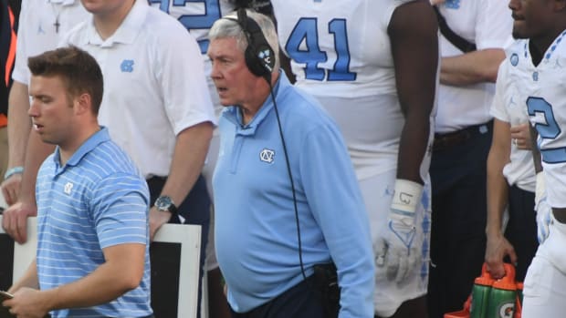 UNC football head coach Mack Brown