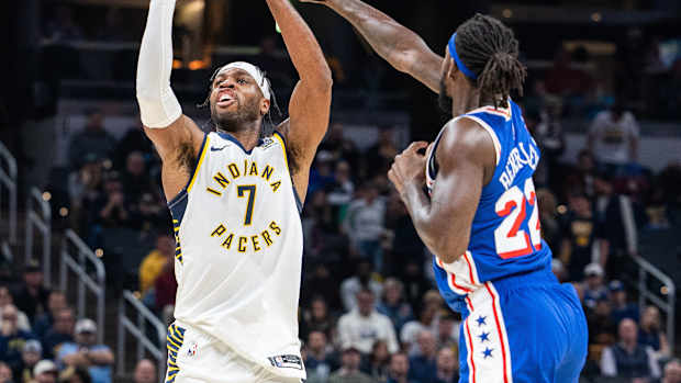 Indiana Pacers guard Buddy Hield Philadelphia 76ers